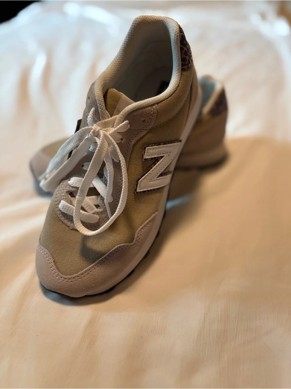 New Balance 515 Sneakers Tan Leopard Canvas Suede Women's 8 WL515SD3